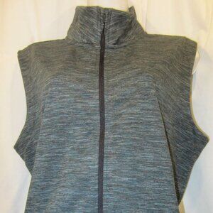 SOUL & SKY Brushed Space Dye Vest Women XL Teal Green